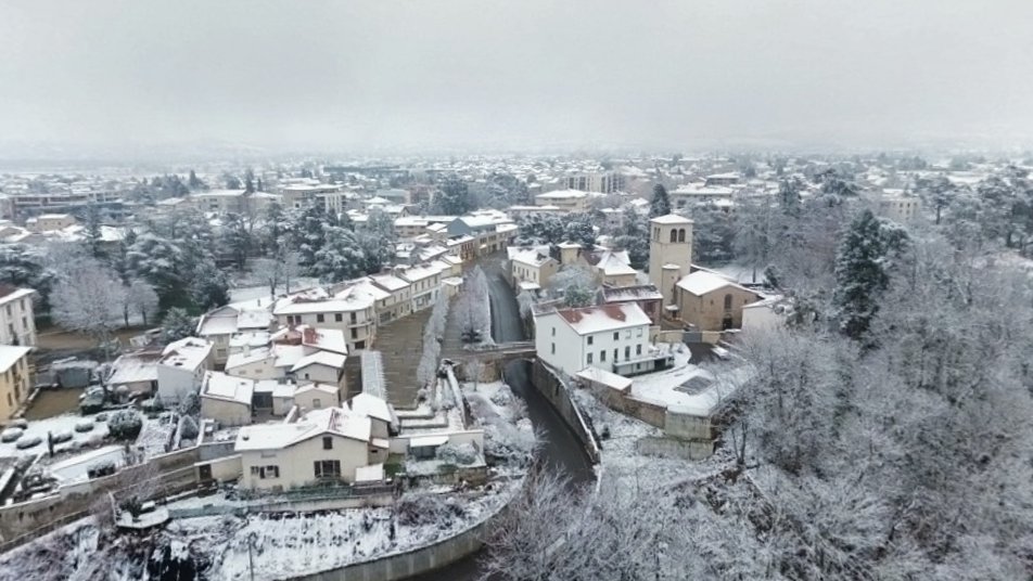 Vue panoramique — Veauche sous la neige